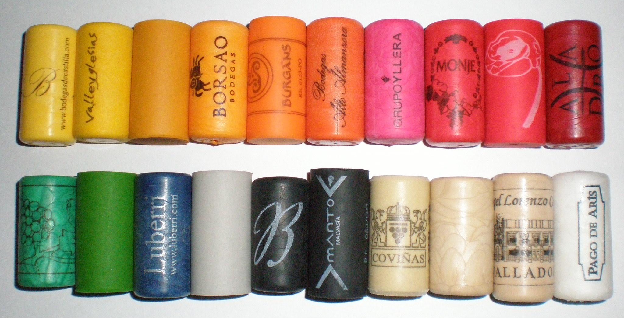 100 Bouchons Synthétiques Blancs-jaunes Pour Bouteilles De Vin - Prêts à L’emploi, Hauteur 40 Mm, Diamètre 23 Mm